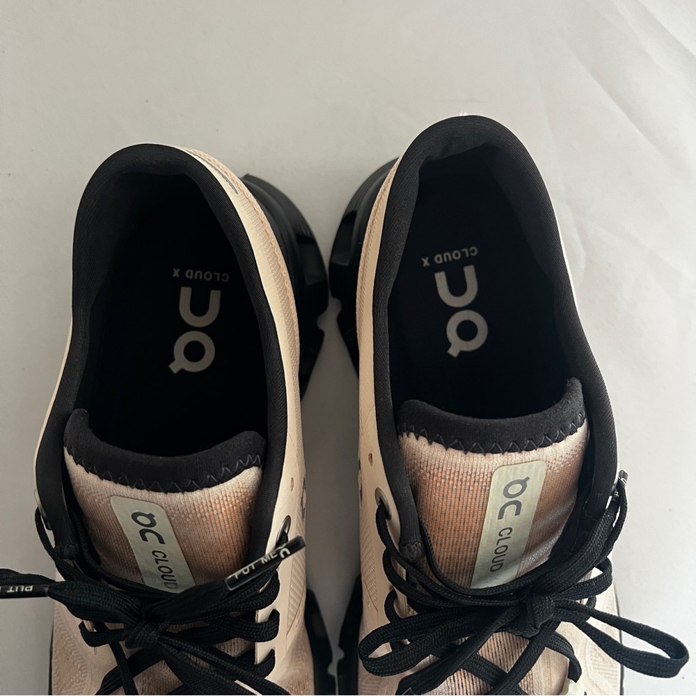 On Cloud X Sneakers Light Pink Black Laces Women’s 8.5 - Picture 4 of 9